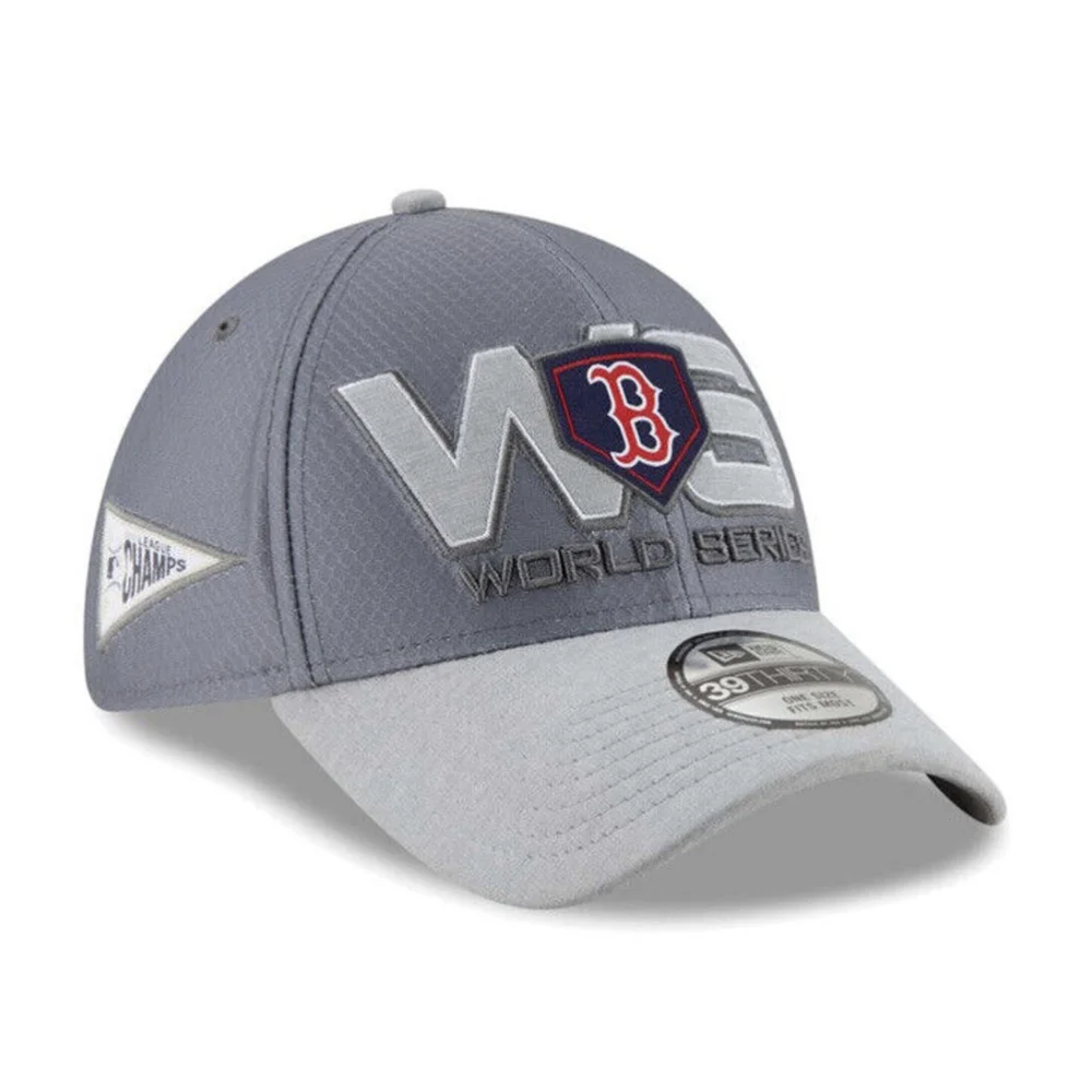 Boston Red Sox New Era 2018 World Series Champions 39Thirty Hat Gray Wicks NEW - Picture 1 of 4